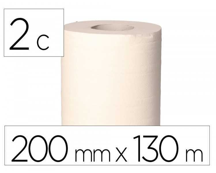 Papel secamanos bunzl greensource 2 capas celulosa blanca 200 mm x 130 mt paquete de 6 rollos