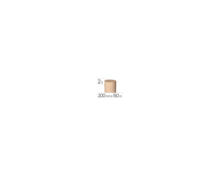 Papel secamanos bunzl greensource nature 2 capas celulosa reciclada kraft 200 mm x 150 mt paquete de 6