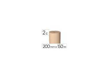 Papel secamanos bunzl greensource nature 2 capas celulosa reciclada kraft 200 mm x 150 mt paquete de 6