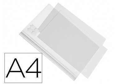 Marco porta anuncios durable adhesiva impermeable transparente din a4 pack de 5 unidades