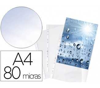 Funda multitaladro durable premium din a4 polipropileno 80 mc cristal bolsa de 100 unidades