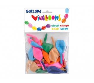 Globo 100% latex biodegradable blister de 20 unidades colores surtidos