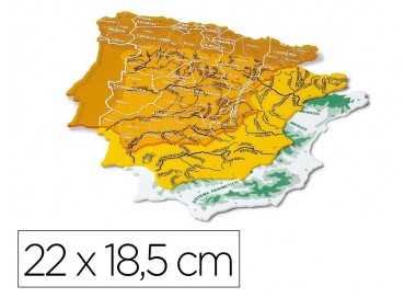 Plantilla faibo mapa españa 22x18,5 cm bolsa de 3 unidades 100% reciclable