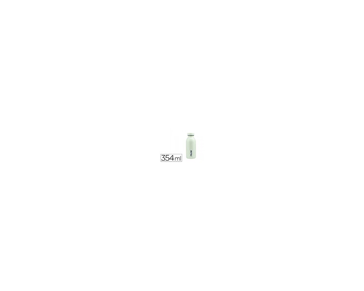 Botella portaliquidos milan acero inoxidable termo color verde 354 ml