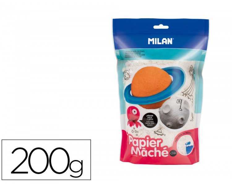 Papel mache milan blanco en polvo bolsa de 200 g