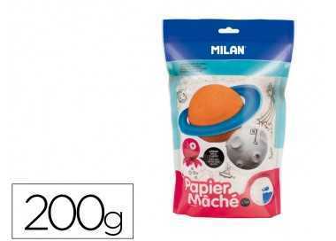Papel mache milan blanco en polvo bolsa de 200 g