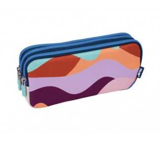 Bolso escolar portatodo milan the fun multicolor 3 cremalleras 220x80x100 mm