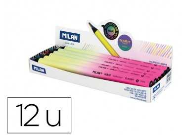 Lapices de colores milan serie sunset redondo multicolor caja de 12 unidades