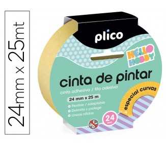 Cinta adhesiva plico para pintor especial curvas 25 mt x 24 mm