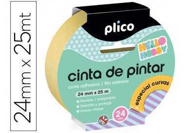 Cinta adhesiva plico para pintor especial curvas 25 mt x 24 mm