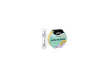 Cinta adhesiva plico para pintor especial curvas 25 mt x 24 mm Cinta adhesiva plico para pintor especial curvas 25 mt x 24 mm