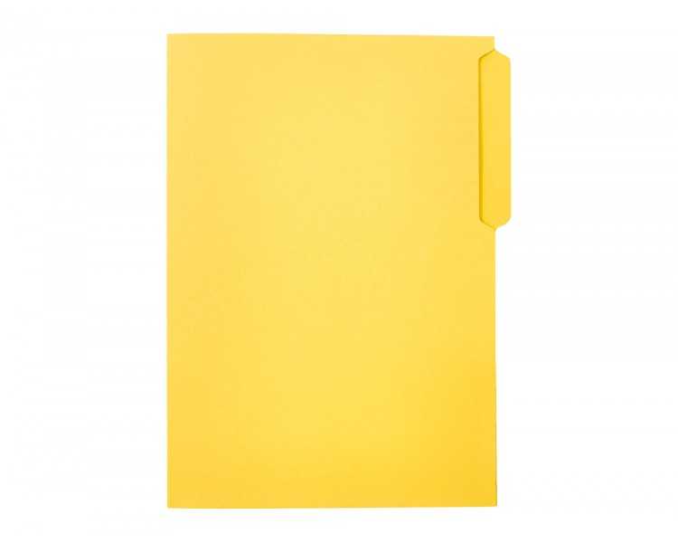 Subcarpeta cartulina liderpapel folio pestaña superior 240g/m2 color amarillo