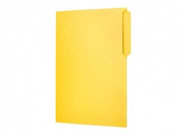Subcarpeta cartulina liderpapel folio pestaña superior 240g/m2 color amarillo