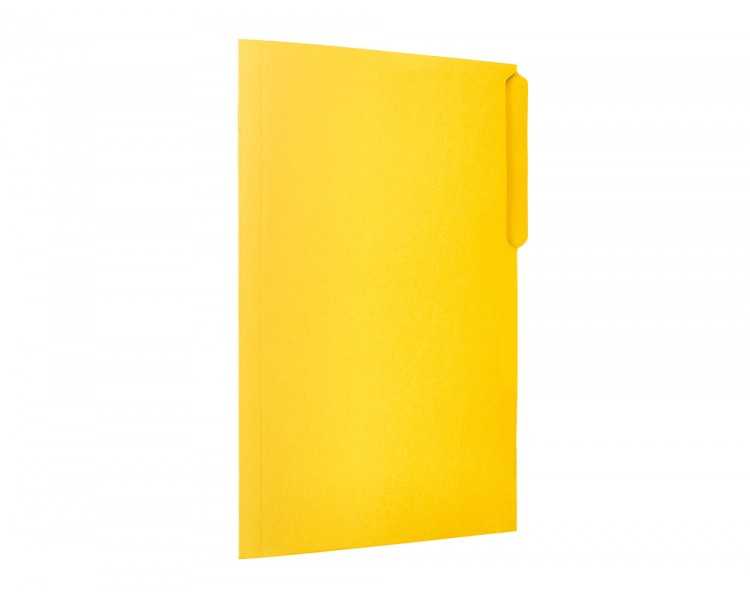 Subcarpeta cartulina liderpapel folio pestaña superior 240g/m2 color amarillo