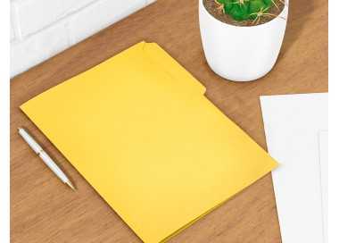 Subcarpeta cartulina liderpapel folio pestaña superior 240g/m2 color amarillo