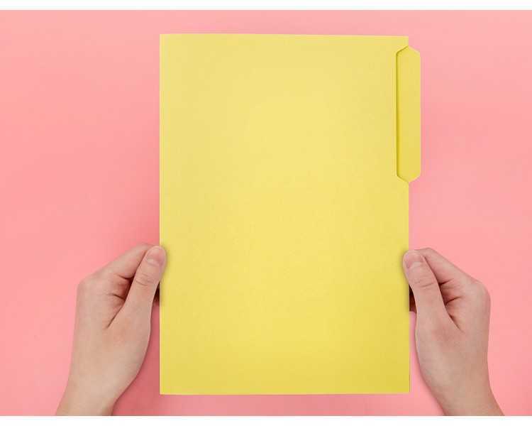 Subcarpeta cartulina liderpapel folio pestaña superior 240g/m2 color amarillo
