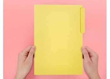 Subcarpeta cartulina liderpapel folio pestaña superior 240g/m2 color amarillo