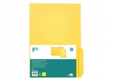 Subcarpeta cartulina liderpapel folio pestaña inferior 240g/m2 color amarillo Subcarpeta cartulina liderpapel folio pestaña inferior 240g/m2 color amarillo