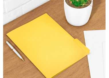 Subcarpeta cartulina liderpapel folio pestaña inferior 240g/m2 color amarillo Subcarpeta cartulina liderpapel folio pestaña inferior 240g/m2 color amarillo