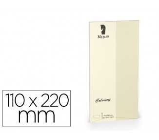 Sobre rossler coloretti dl americano color crema 110x220 mm pack de 5 unidades