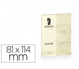 Sobre rossler coloretti c7 color marmol crema 81x114 mm pack de 5 unidades