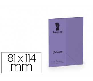 Sobre rossler coloretti c7 color lila 81x114 mm pack de 5 unidades