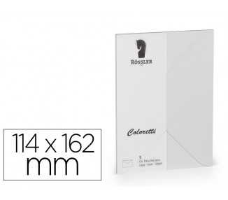 Sobre rossler coloretti c6 ministro color gris claro 114x162 mm pack de 5 unidades
