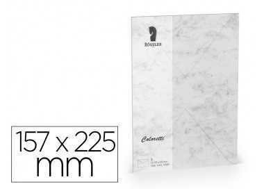 Sobre rossler coloretti c5 color marmol gris 157x225 mm pack de 5 unidades