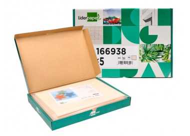 Cartulina liderpapel a4 180g/m2 crema paquete de 25+5 hojas