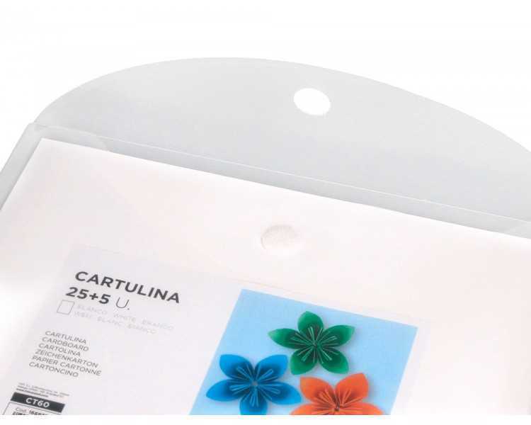 Cartulina liderpapel a4 180g/m2 blanco paquete de 25+5 hojas