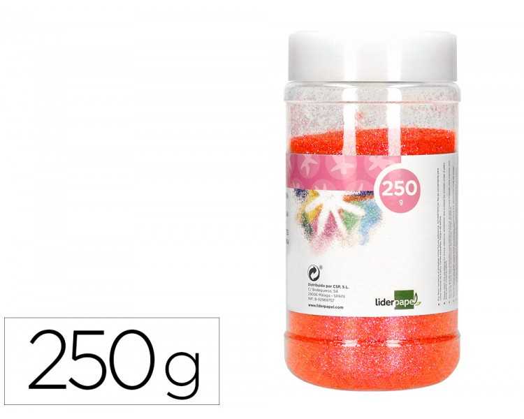 Purpurina liderpapel fantasia color metalico naranja pastel bote de 250 gr