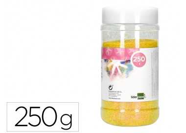 Purpurina liderpapel fantasia color metalico amarillo pastel bote de 250 gr