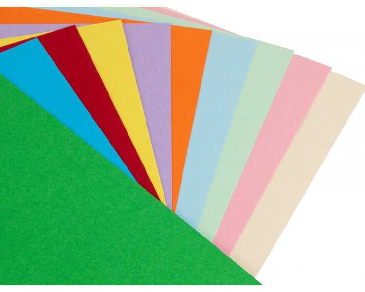 Cartulina liderpapel 50x65 cm 180g/m2 10 colores surtidos paquete de 10 hojas