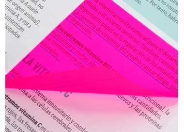 Bloc de notas adhesivas quita y pon milan 76x76 mm removible plastico translucido rosa fluor 50 hojas Bloc de notas adhesivas quita y pon milan 76x76 mm removible plastico translucido rosa fluor 50 hojas