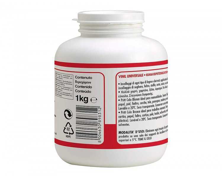 Pegamento cola vinilica pritt blanca bote de 1000 gr