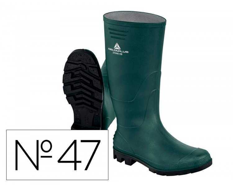 Botas deltaplus de seguridad stone pvc verde suela de tacos talla 47