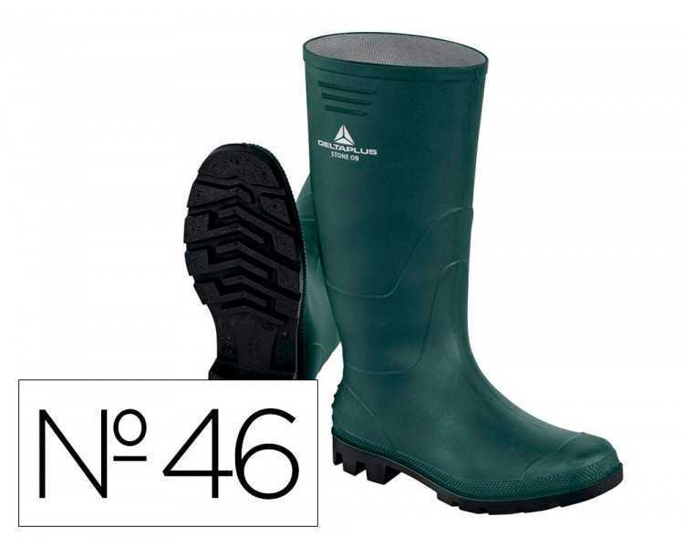 Botas deltaplus de seguridad stone pvc verde suela de tacos talla 46