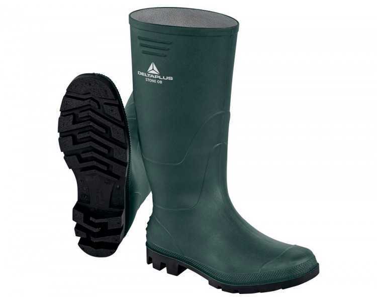 Botas deltaplus de seguridad stone pvc verde suela de tacos talla 41