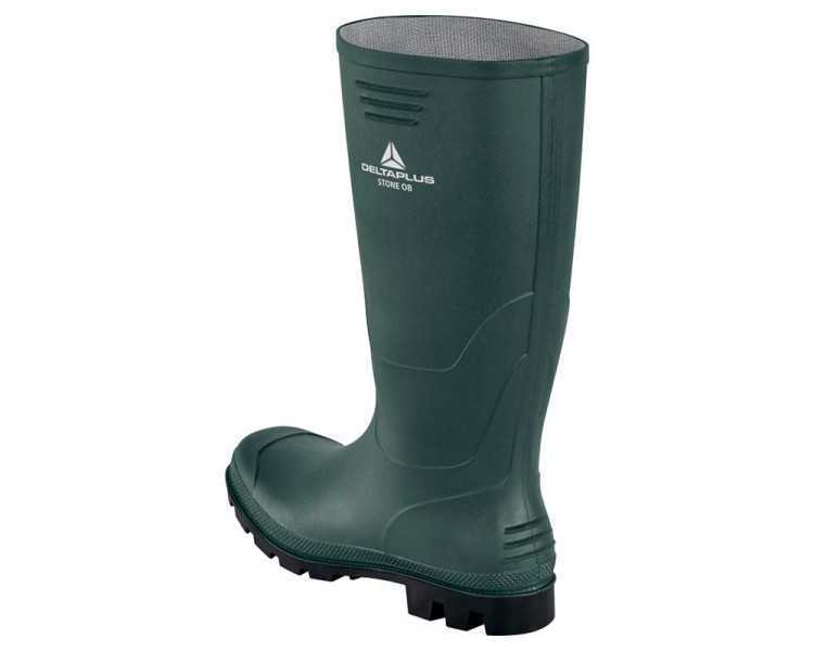 Botas deltaplus de seguridad stone pvc verde suela de tacos talla 40