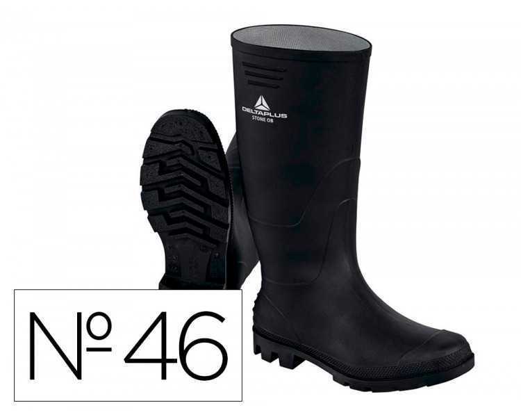Botas deltaplus de seguridad stone pvc negro suela de tacos talla 46