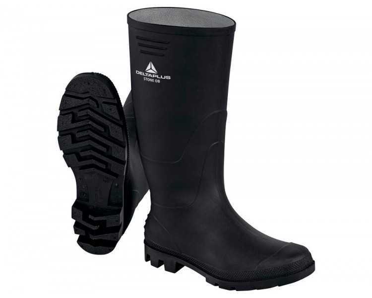 Botas deltaplus de seguridad stone pvc negro suela de tacos talla 46