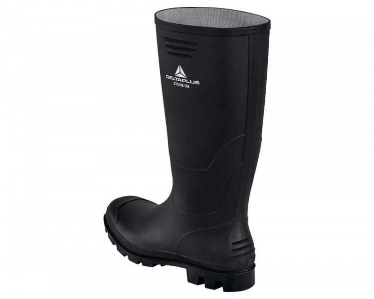 Botas deltaplus de seguridad stone pvc negro suela de tacos talla 46