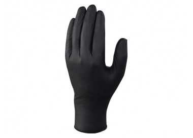 Guantes de nitrilo deltaplus no empolvado desechable talla 10 color negro caja de 100 unidades