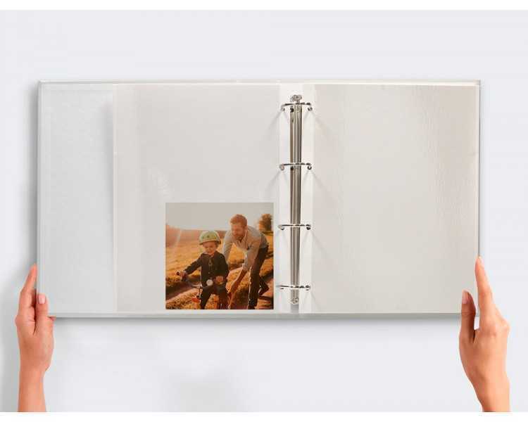 Album de fotos liderpapel anillas con 20 hojas autoadhesivas