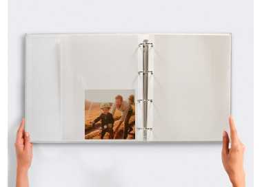 Album de fotos liderpapel anillas con 20 hojas autoadhesivas