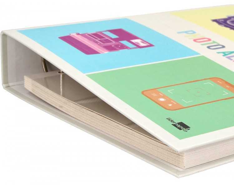 Album de fotos liderpapel anillas con 20 hojas autoadhesivas