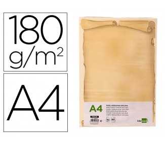 Papel pergamino liderpapel din a4 diploma 180 g/m2 paquete de 50 hojas