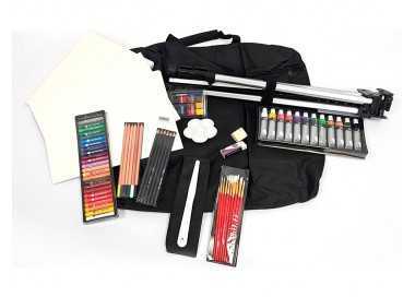 Set de pinturas daler rowney 115 piezas con caballete de aluminio plegable 457x73x584 mm Set de pinturas daler rowney 115 piezas con caballete de aluminio plegable 457x73x584 mm