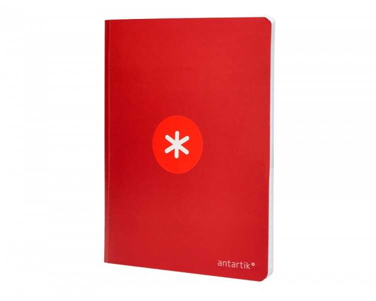 Libreta antartik a5+ plus cosida 48 hojas 90g/m2 cuadro 4mm con margen 6 colores surtidos