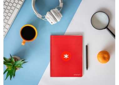 Libreta antartik a5+ plus cosida 48 hojas 90g/m2 cuadro 4mm con margen 6 colores surtidos